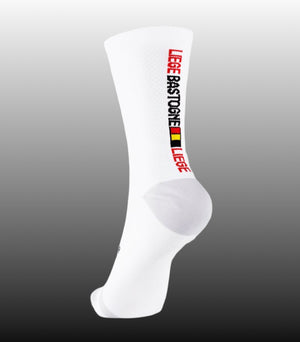 Belgium Monuments 3 pair bundle : Flanders : Roubaix : Liege : Small/Medium (36-42 EU) White 17 cm cuff