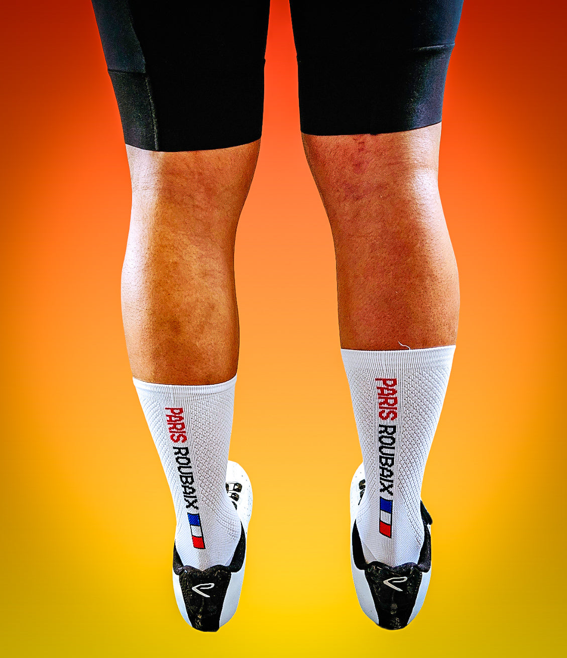 Saviour Cycling Monuments Paris Roubaix Pro Cycling Socks 17cm Cuff Q Skin Large XLarge